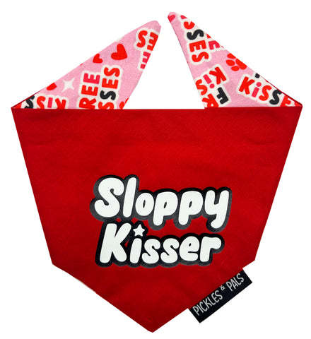 FREE SLOPPY KISSES VALENTINE BANDANA